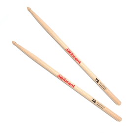 Wincent 7A Hickory Woodtip Drumsticks 4 Pairs + Keepdrum Damper Pads