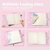 Kutoda Marble Diary with Lock, 192 Pages College Ruled Secret
