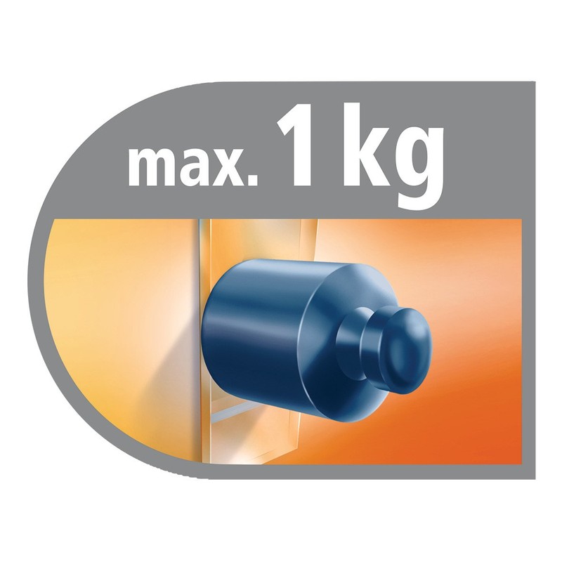 Tesa Powerstrips deco hooks, transparent, for max. 1kg, pack of