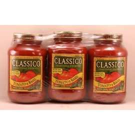 Classico Traditional Favorites tomato & basil pasta sauce, 3-pack 96 oz Glass Jar by International Gourmet Specialties Company [Foods]