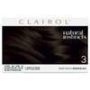 Clairol Natural Instincts Semi-Permanant Hair Colour, 3 Brown Black, Ammonia