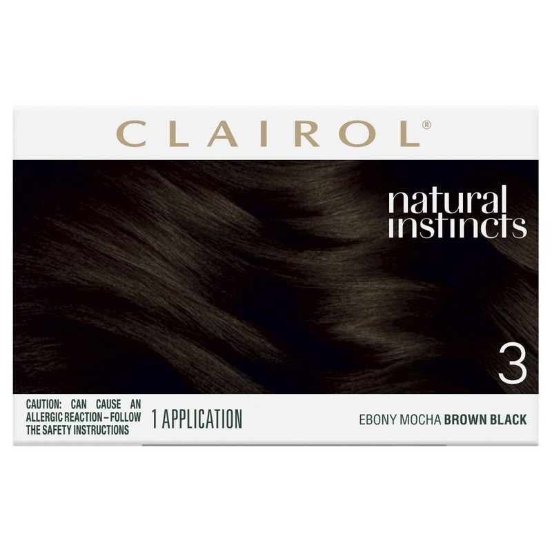 Clairol Natural Instincts Semi-Permanant Hair Colour, 3 Brown Black, Ammonia