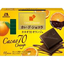 Morinaga & Co., Ltd. Carré de Chocolat Cacao 70 Orange 18 Sheets x 6 Packs