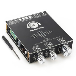 T160HS 160W+160W Amplifier Board with Treble and Bass Control,2.0 Channel Stereo AMP Board,Bluetooth/AUX/USB Input DC 12-36V