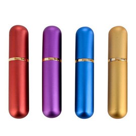 4 Pcs Aluminum Essential Oil Nasal Inhaler Aromatherapy Bottle Refillable Aromatherapy Nasal Inhaler Tubes for DIY Essential Oil Aromatherapy Use