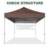 JANCANOPY Brown Commercial Replacement Canopy Cover for 10x10 Straight Leg