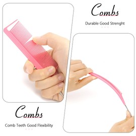 Rat Tail Combs for Parting Tail Comb Parting Comb Hair Combs Teasing Combs Fine Tooth Comb Rattail Comb With Parting Tip Metal Rat Tail Comb for Parting Hair Styling Comb Hair Parting Comb 4pcs