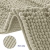 subrtex Bath Mats for Bathroom Non Slip Luxury Chenille Striped