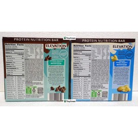 Elevation by Millville Protein Nutrition Bar Two Flavors Bundle (Pack of Two)
