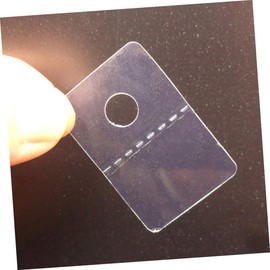 OHPHCALL 500 Piezas Perchas De Plastico Etiqueta Colgante Pestaña Para Pestañas Adhesivas Pestañas Colgantes Transparentes Colgar Pestañas Lengüetas Conectar De Polivinilo Ronda