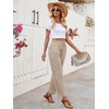 Puimentiua Women Linen Pants Lightweight Capri Pants with Lace Side
