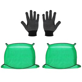 OVDGWC 2 Stücke Gartenmatten Und 1 Paar Gartenhandschuhe, Gartenbedarf, wasserdichte Matten, Pflanzenmatten, Tragbare Gartenmatten