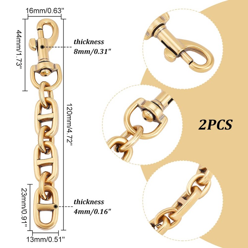 UNICRAFTALE 2 Piece Bag Extension Chain, 4.7 inches (12 cm),