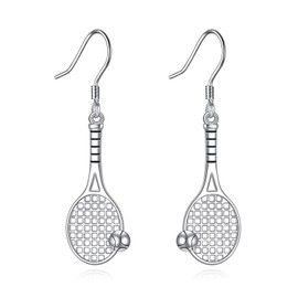 JERWLI Tennis Earrings 925 Sterling Sliver Sports Earrings Tennis Jewelry Gifts for Women Lover