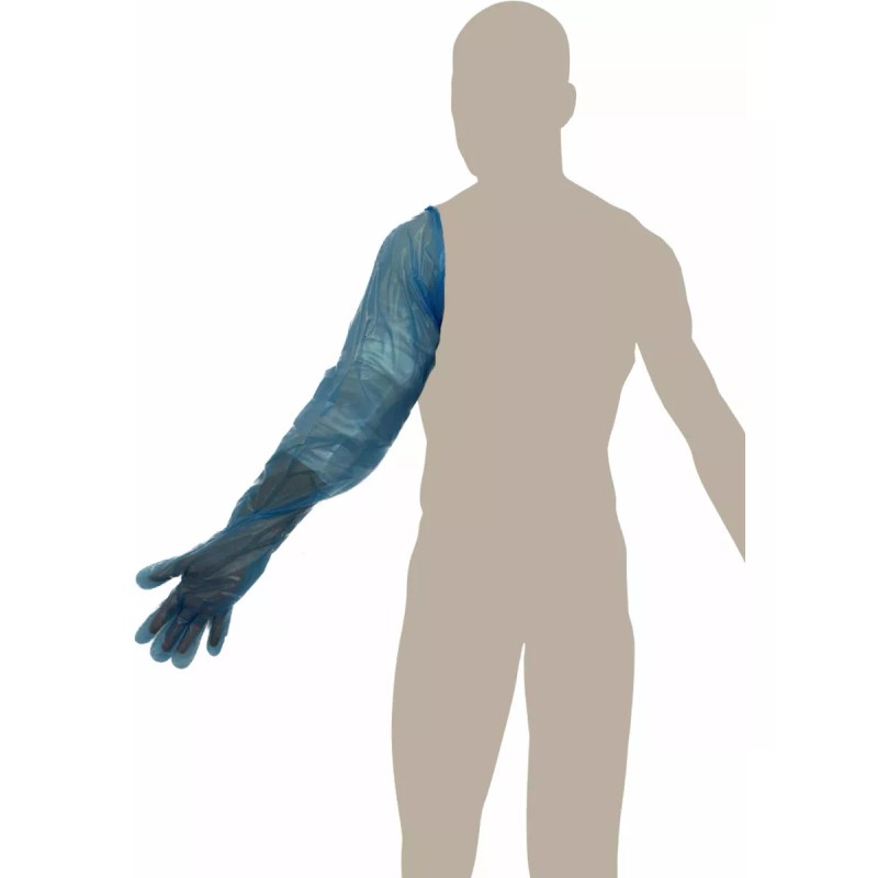 Ascol 100 Guantes Largos Desechables Para Uso Veterinario Ascol