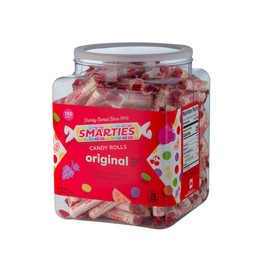 Smarties Candy Bulk Rolls Original Flavor - Gluten & Vegan Free - Classic Sweetness From Family Owned Company Since 1949, Peanut & Dairy Free - Perfect Halloween Candy - 46 oz, 180 Count Jar