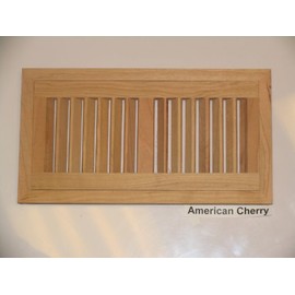 4" x 10" Hi-Output American Cherry Flush Unfinished Wood Heat Register / Vent