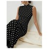 Milumia Women's Polka Dots Maxi Tank Dress Vintage Mock Neck