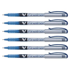 PILOT SW-VPP V Fineliner Fine Tip Pens 0.5 mm Pack of 6 Blueaa