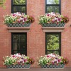 2 Pack 24 Inch Window Boxes Planters Railing Planter Box
