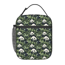 Panda Lunch Box Insulated Lunch Bag for kids Girls Boys,Reusable Lunch Box Containers for Women Men,Durable Cooler Tote Bag Lunchbox for Office/School/Picnic