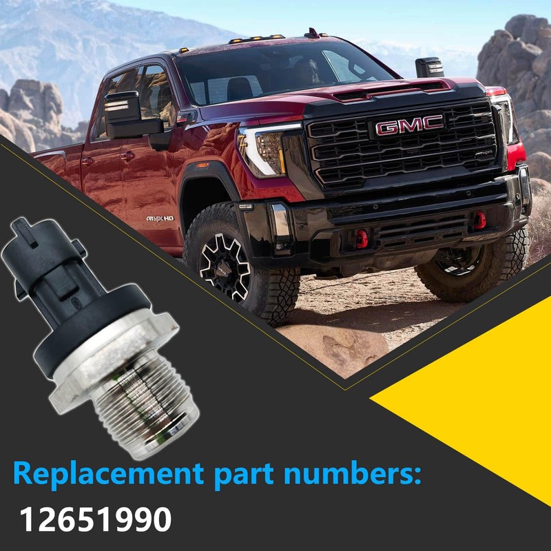12651990 Fuel Rail Pressure Sensor for GM 2011-2016 LML 6.6L