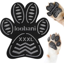 LOOBANI Dog Grip Pad Paw Protector Anti-Slip Traction Pads from Slipping on Slippery Floors, Protection for Injuries and Brace for Weak Paws 12 Set (48 Pcs)-XXXL
