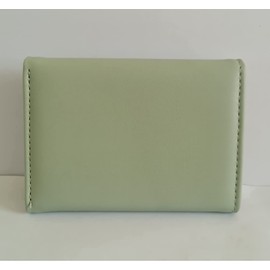 YaJaMa Women Wallet Small Leather Cute Dinosaur Cat Rabbit Trifold Girls Credit Card Case Holder Organizer with ID Window (Green Frog)