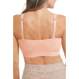 Amoena Womens Emilia Seamless Post-Surgical Pocketed Bra rose nude size 40/42