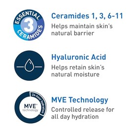 CeraVe- Gel hidratante ultraligero  Gel hidratante facial con ceramidas, niacinamida y cido hialurnico