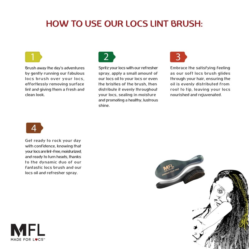 Made For Locs Lint Brush (Soft Bristle) | Great For