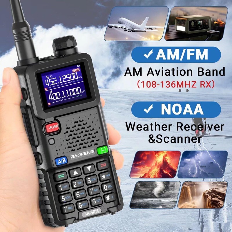 Baofeng Radio Ham Radio Handheld AR-5RM 10W Long Range Rechargeable