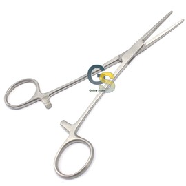 G.S PET DOG HAIR PULLER REMOVER STAINLESS STEEL HEMOSTAT LOCKING KELLY FORCEPS 6.25" STRAIGHT HALF SERRATED