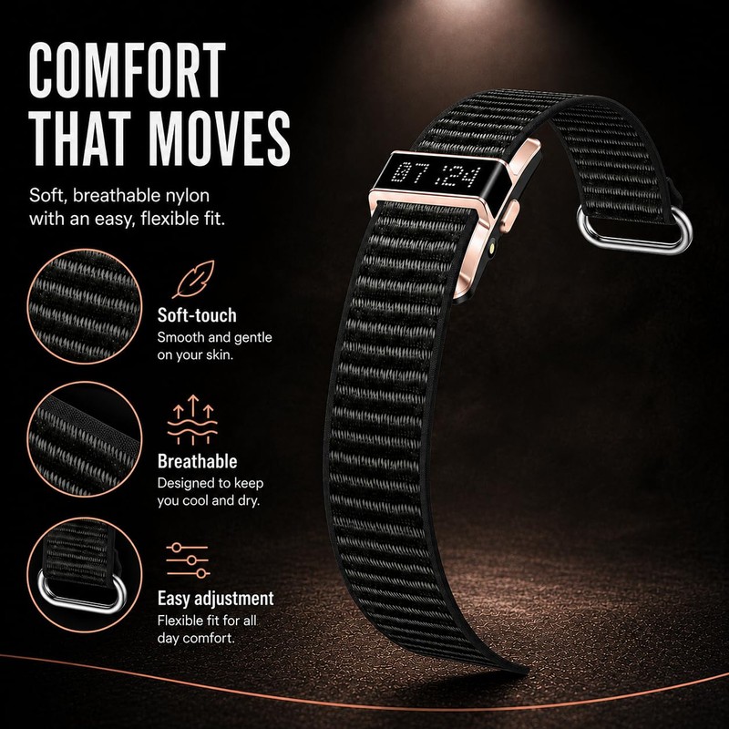 BARMI Rose Gold Fitness Tracker with Sleep Tracking, Heart Rate