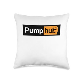 Pump Hub Lifting Bodybuilding Muscle Pumps Weightlifting Design Throw Pillow, 16x16, Multicolor