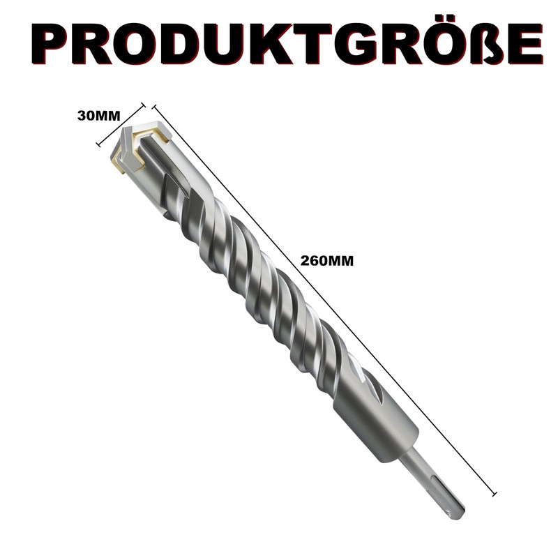 METOTY SDS Plus Drill Bit 30 mm x 260 mm,