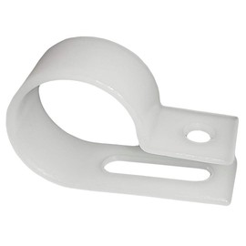 1.5" Electriduct Heavy Duty Nylon Cable Clamps Mouting Wire Clips - 10pcs | White