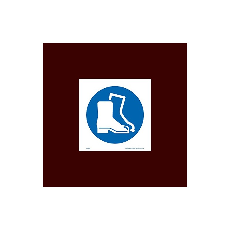 Safety Boots/Foot Protection Plastic Sign (MPPE46) - Personal Protective Equipment,