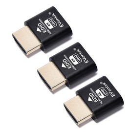 EVanlak HDMI Dummy Plug Headless Ghost Premium Aluminum Display Emulator Light Revelation 4k Dummy Plug HDMI Plugs Headless Machines Fit Anyone with a Headless GUI Server 3rd 3840x2160@60H-3pack