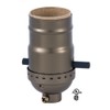 B&P Lamp® Push-Thru Med. Base Socket with Antique Brass finish