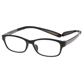 首掛け老眼鏡 lente(レンテ)リーディンググラス 折りたたみ式 ブラックBK +3.00 LT-5213-1_+3.0