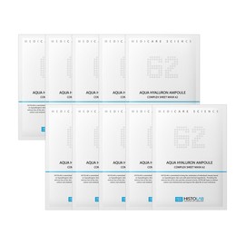 Histolab [20% discount] Histolab Aqua Hyaluronic Ampoule Complex Sheet Mask 62 30g 10 sheets / [20%할인] 히스토랩 아쿠아 히알루론 앰플 컴플렉스 시트마스크 62 30g 10매
