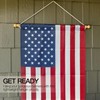 Anley 35" Wooden Banner Pole - Horizontal Flag Hanger for