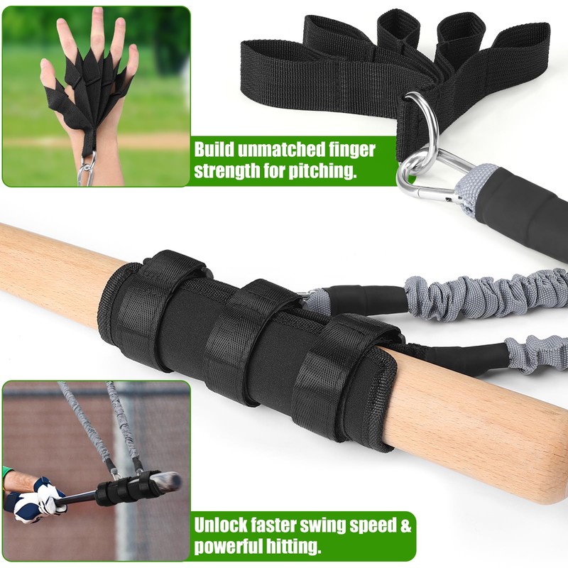Premium Baseball Bat Weight with Resistance Bands & Door Anchor
