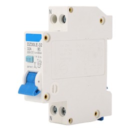 Leakage Protector Miniature Circuit Breaker DZ30LE‑32 Mini 1 Pole DIN Rail Mount Overload Circuit Breaker  32A