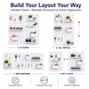 PSLER 22"×22" White Pegboard Kit with 17 Accessories, Garage Office