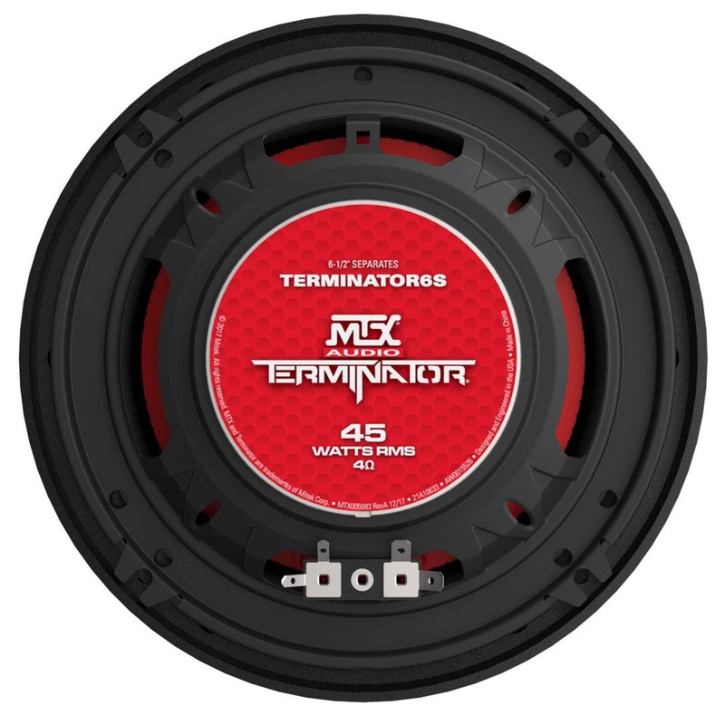 MTX Terminator Series 6.5 Inch Woofer Cone Component 2-Way Speaker