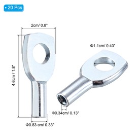 PATIKIL Cable Ball Stopper, 20pcs Gym Machine Accessories for 5mm Cable Fitness Equipment Wire Rope Port Joint Replacement Parts for Home Gym Machine, Silver