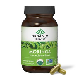 Organic India Moringa Oleifera Capsules Immune Support 90 Count Superfood