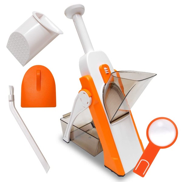 Tea M C; Easy Vegetable Cut, Genuine Product, Includes Food Tray, Ring Slicing, Strips, Dicing, Bookmark Magnifier Included